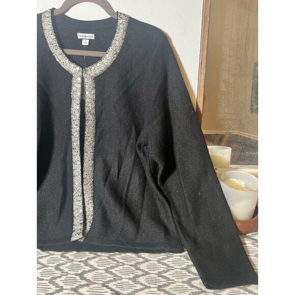 Croft & Barrow Womens Wool Cardigan Sweater Size XL Sequin Special Occasion MOB - Picture 4 of 10